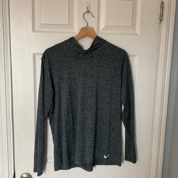 Nike Dri-fit hooded lightweight sweater - blue/gray - size XL - Picture 1 of 5